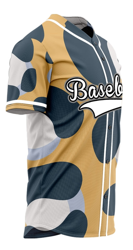 Custom White Stripes Dark Grey Beige Baseball Jersey