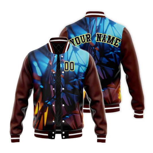 Custom Fractal Crystal Baseball Jacket