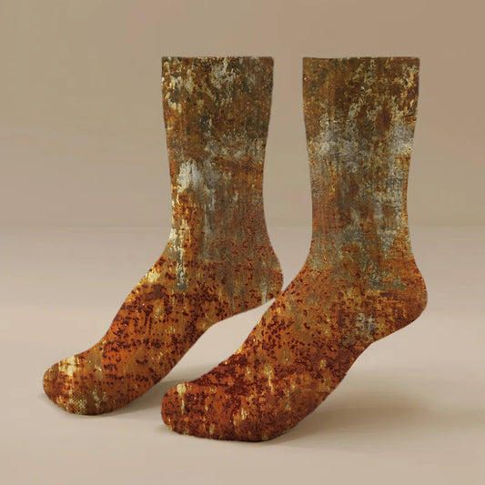 Custom Rusty Texture Print Baseball Socks