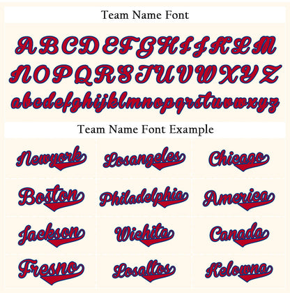 Custom Baseball Jersey with Cream Base featuring Solid Red Lettering