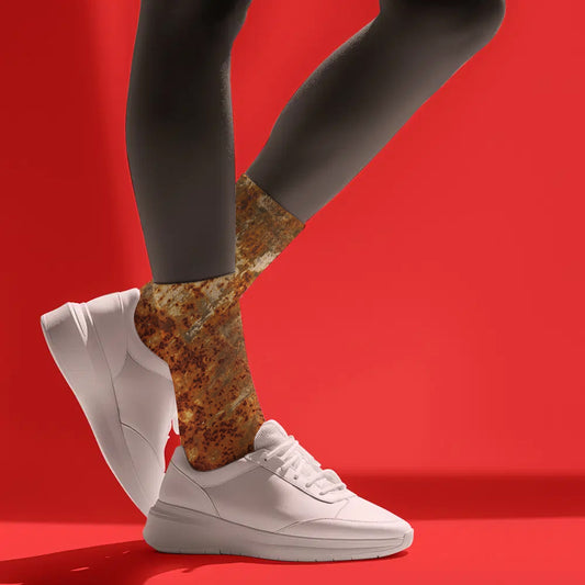 Custom Rusty Texture Print Baseball Socks