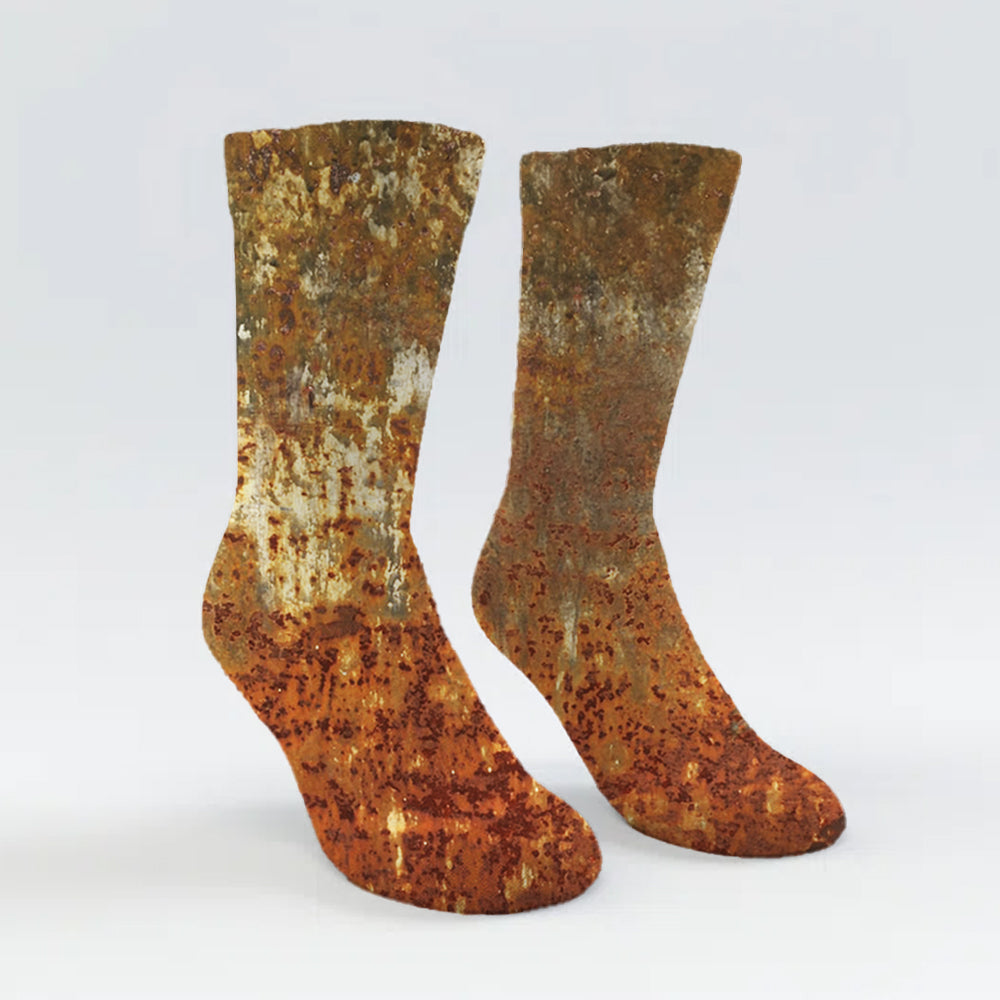 Custom Rusty Texture Print Baseball Socks