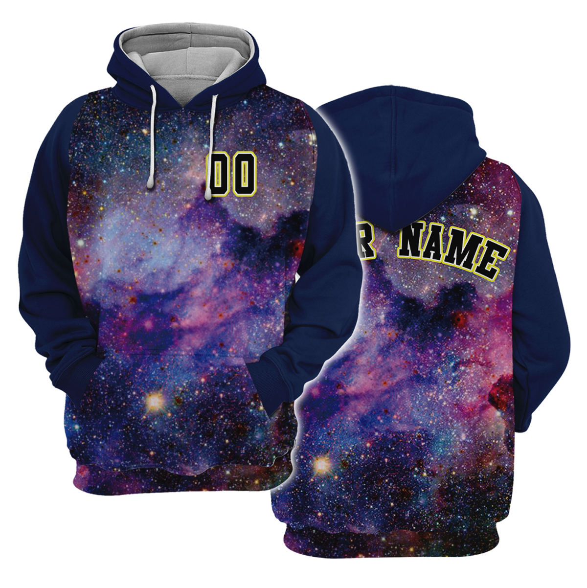 Nebula Style Custom Baseball Hoodie