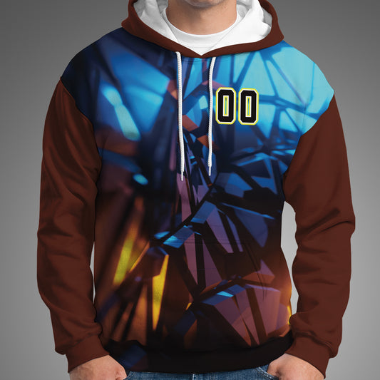 Abstract Prism Custom Baseball Hoodie