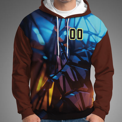 Abstract Prism Custom Baseball Hoodie