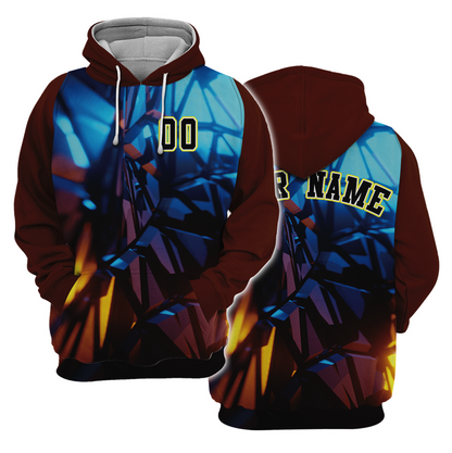 Abstract Prism Custom Baseball Hoodie