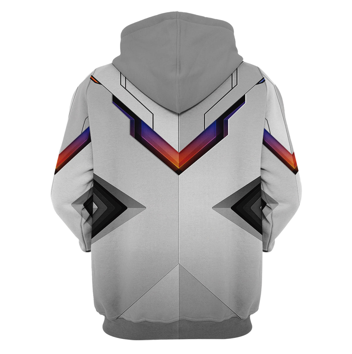 Tech-Inspired White Custom Baseball Hoodie