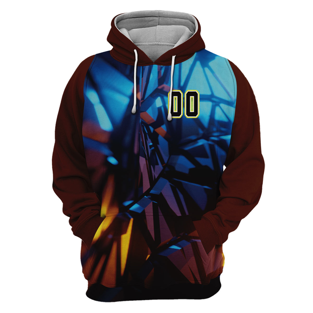 Abstract Prism Custom Baseball Hoodie