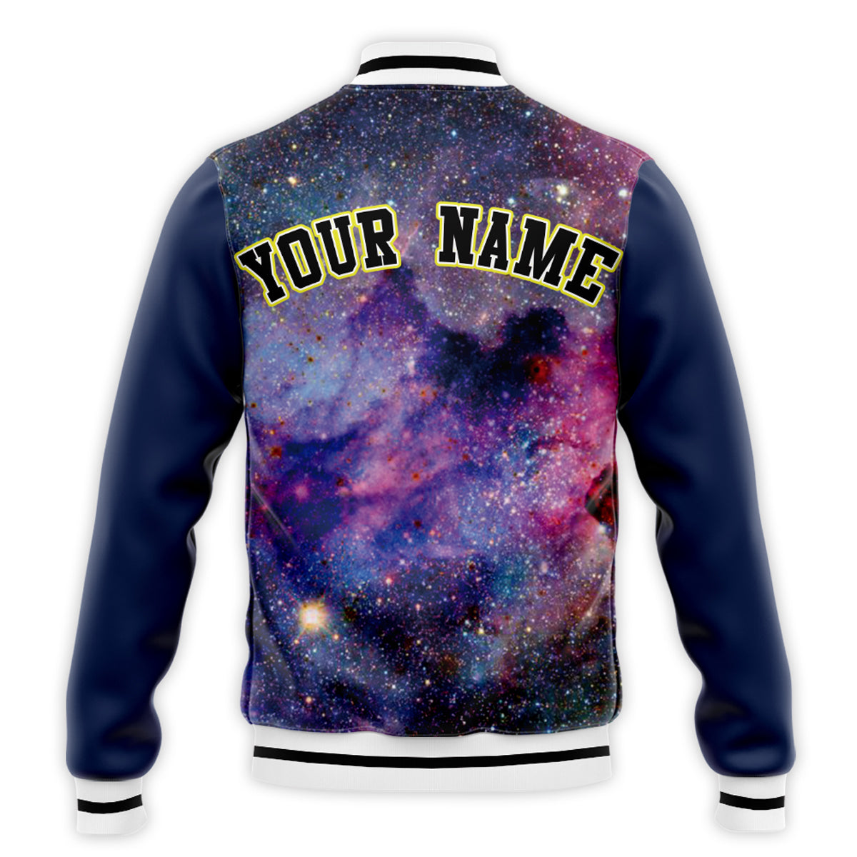 Custom Galaxy Print Baseball Jacket
