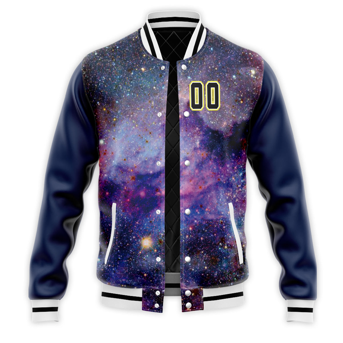 Custom Galaxy Print Baseball Jacket