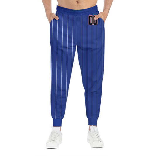 Custom Pinstripe Baseball Pants - Blue & White