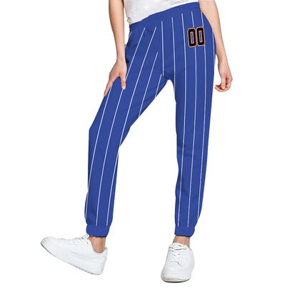 Custom Pinstripe Baseball Pants - Blue & White