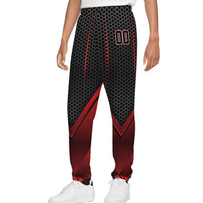 Custom Red & Black V-Tech Graphic Baseball Pants