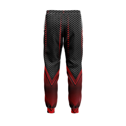 Custom Red & Black V-Tech Graphic Baseball Pants