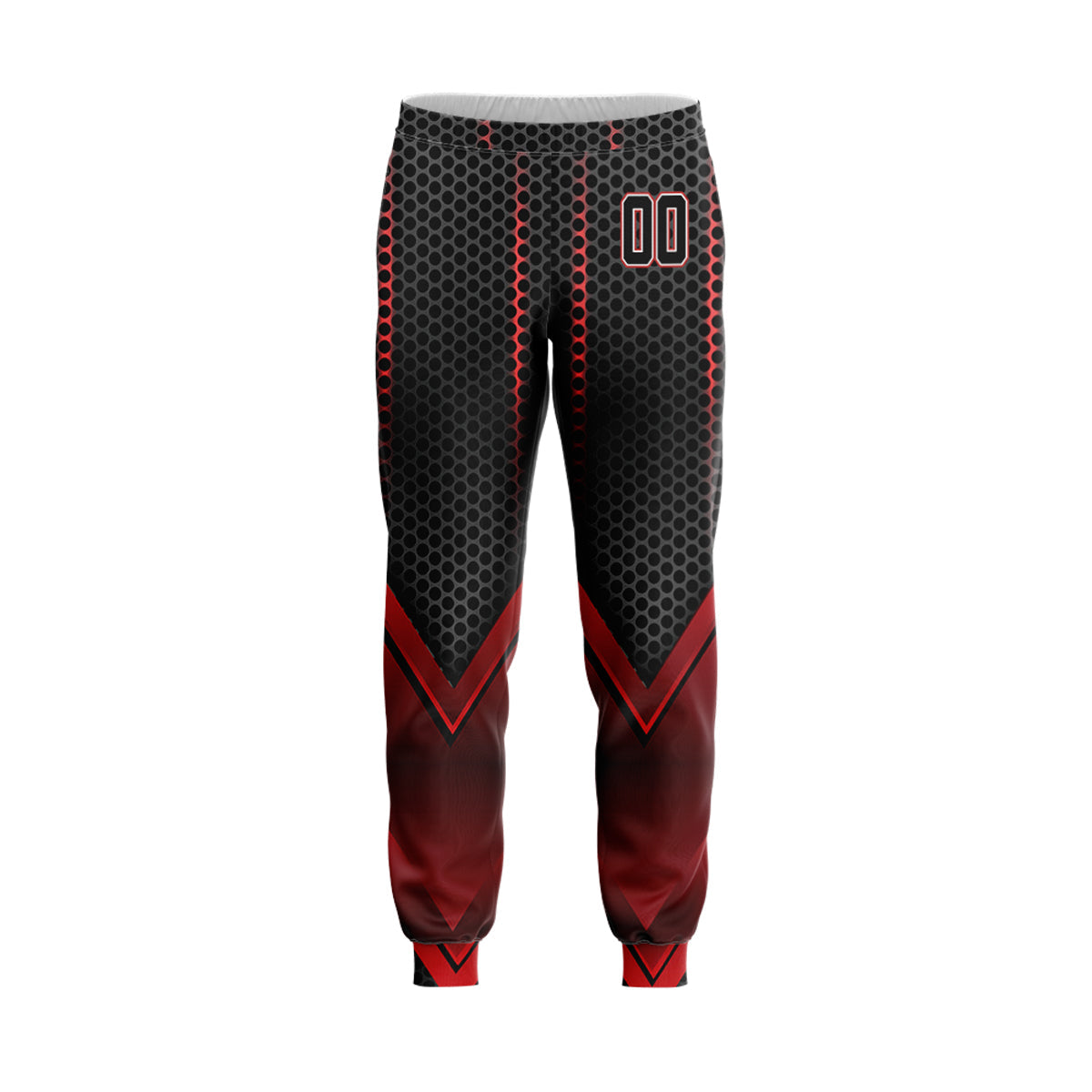 Custom Red & Black V-Tech Graphic Baseball Pants