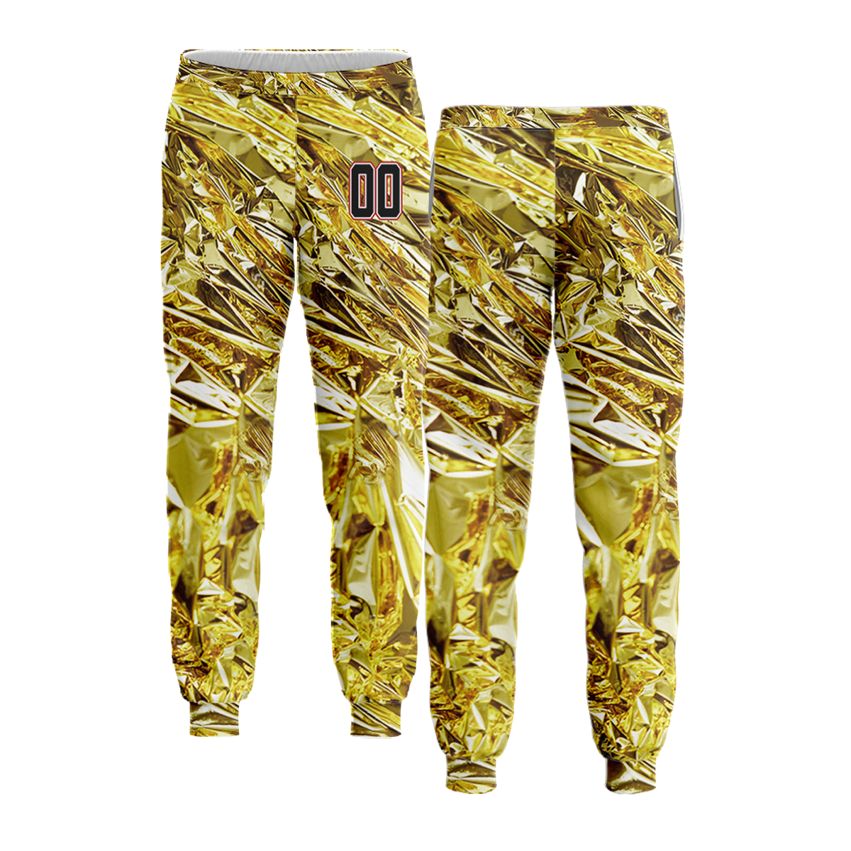 Custom Gold Foil Baseball Pants