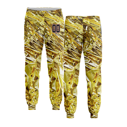 Custom Gold Foil Baseball Pants