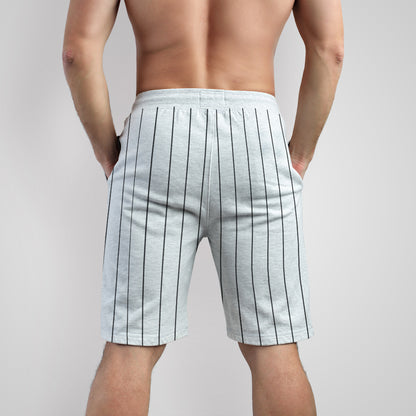 Custom White Pinstripe Baseball Shorts