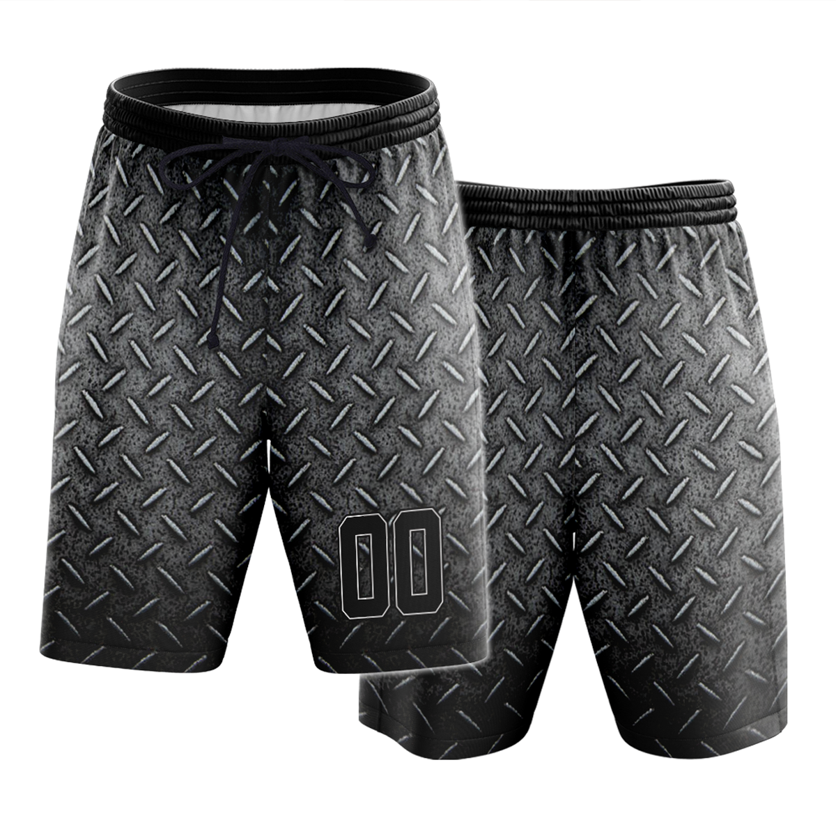 Custom Steel Texture Baseball Shorts