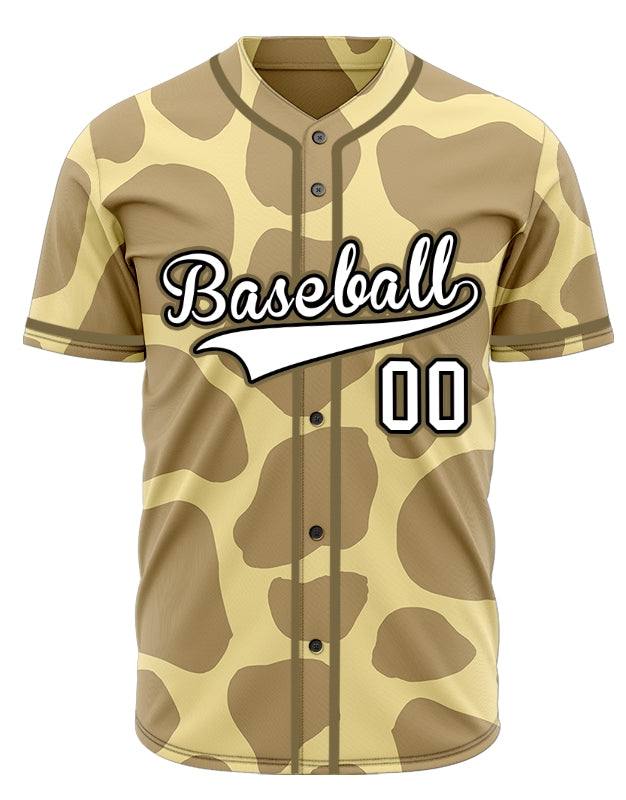 Custom Beige Light Brown Baseball Jersey