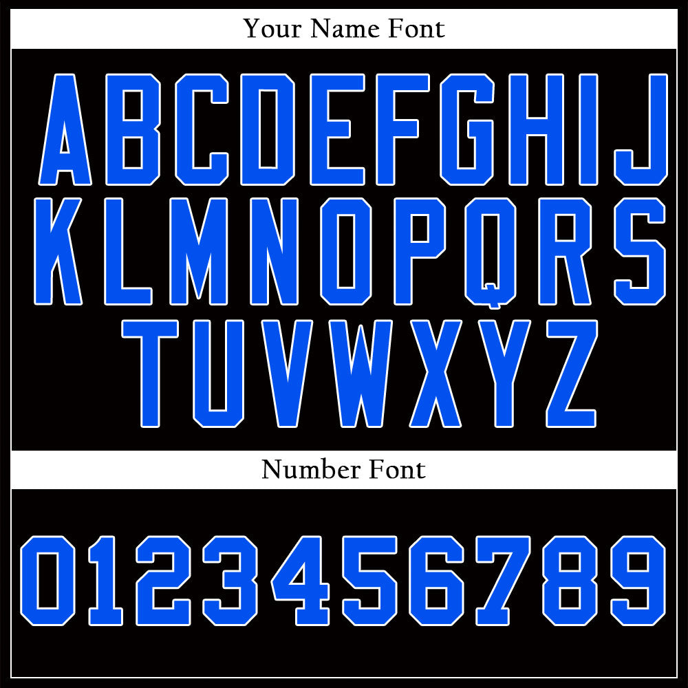 Custom Black And Blue Lines Baseball Jersey