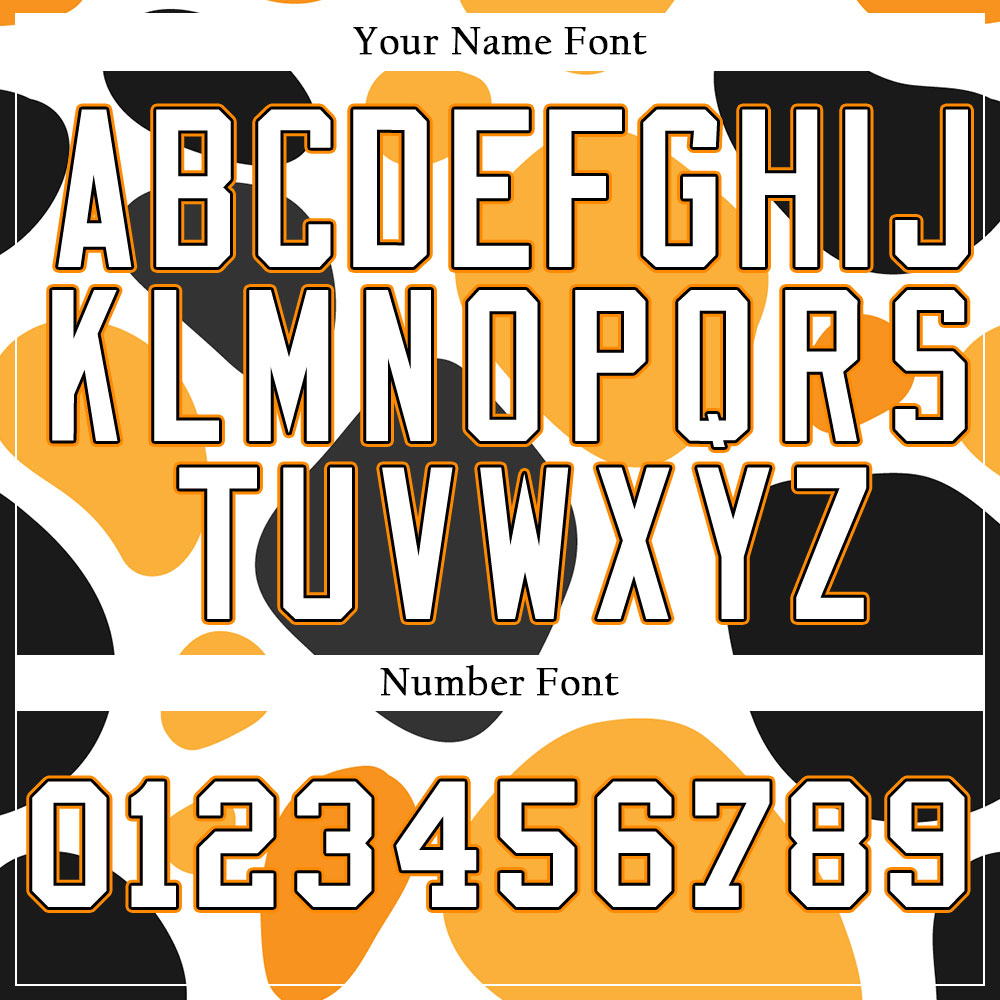Custom Black And Orange Shapes Baseball Jersey