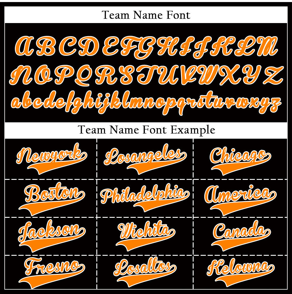 Custom Black And Orange Vertical Lines Baseball Jersey