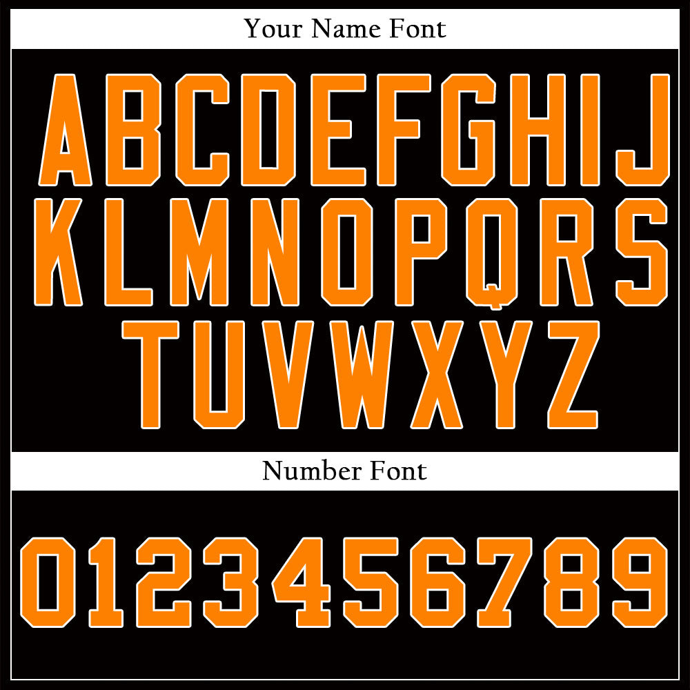 Custom Black And Orange Vertical Lines Baseball Jersey