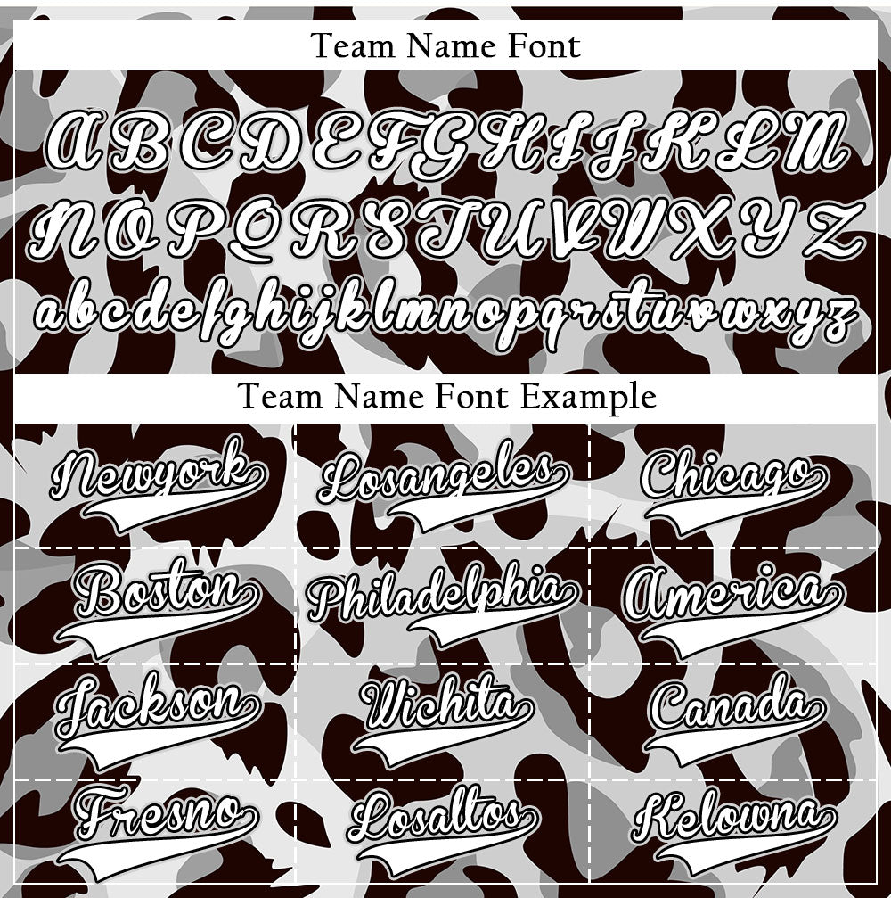 Custom Black And White Leopard Print Baseball Jersey