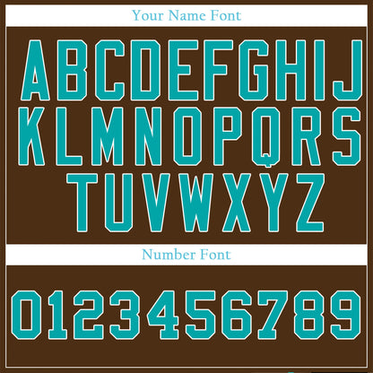 Custom Brown And Blue Baseball Jersey