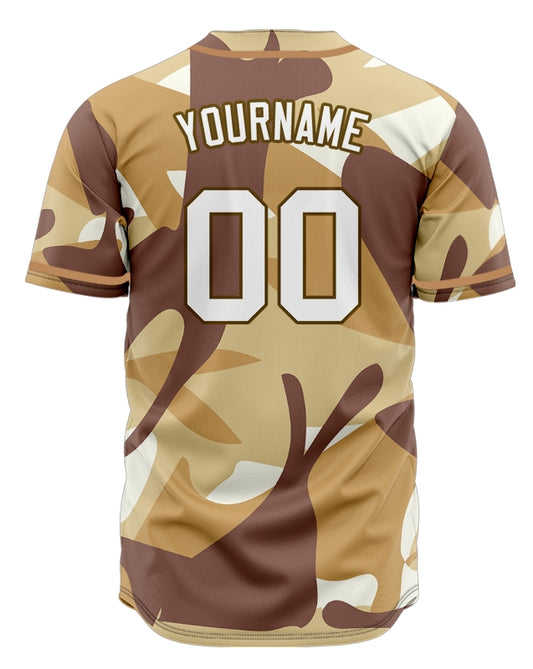 Custom Brown Gold Baseball Jersey