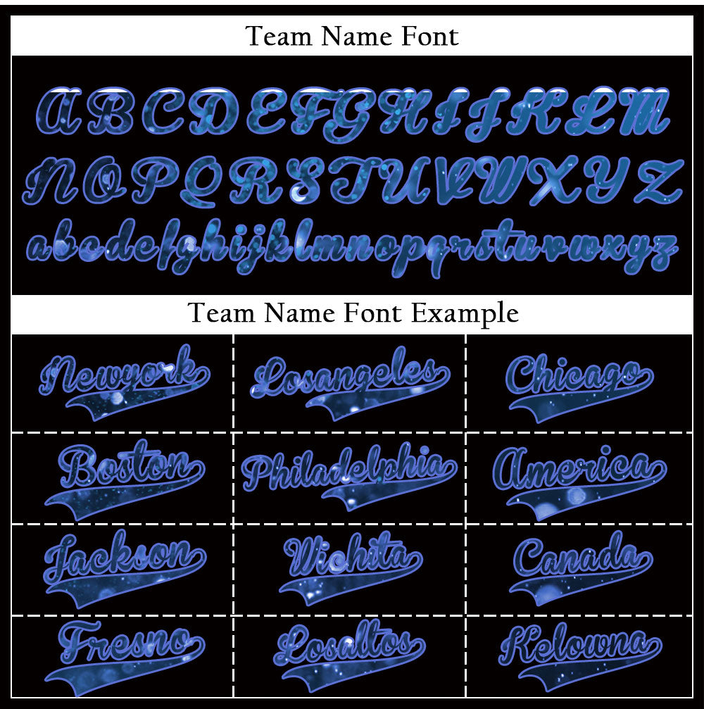 Custom Black Dark Blue Starry Sky Baseball Jersey