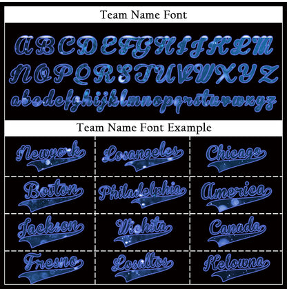Custom Black Dark Blue Starry Sky Baseball Jersey