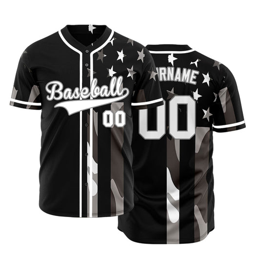 Custom Blue Mist Flag Baseball Jersey