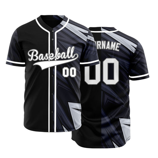 Custom Black Ink Gradient Yellow Baseball Jersey
