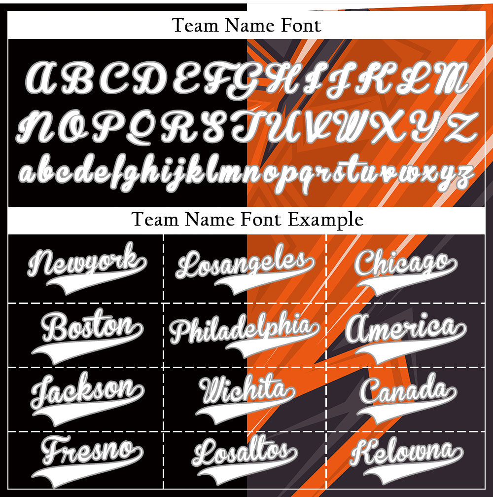 Custom Black Orange Scratch Lines Baseball Jersey