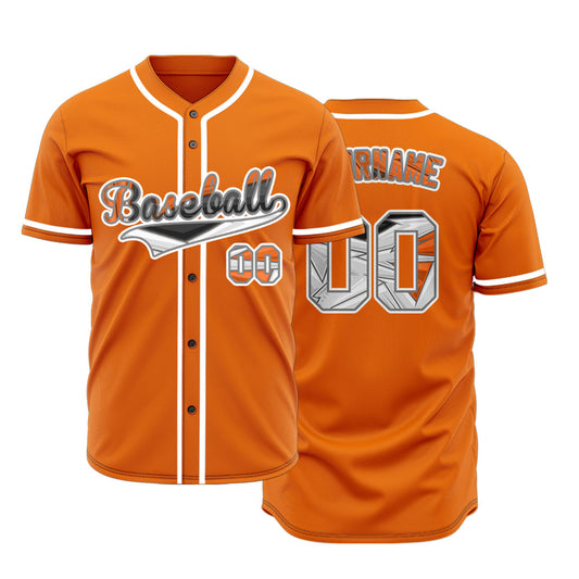 Custom Black White Slash Baseball Jersey