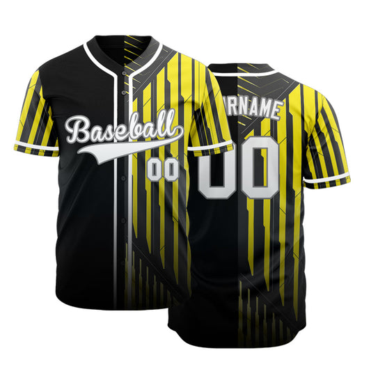 Custom Blue And White Lightning Line Baseball Jersey