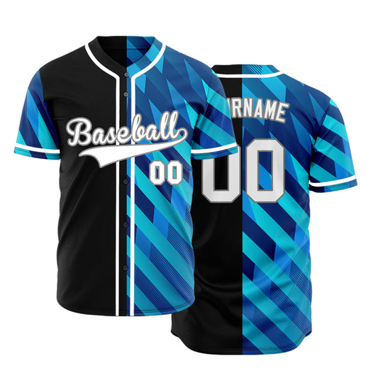 Custom Blue Dark Blue Twill Baseball Jersey