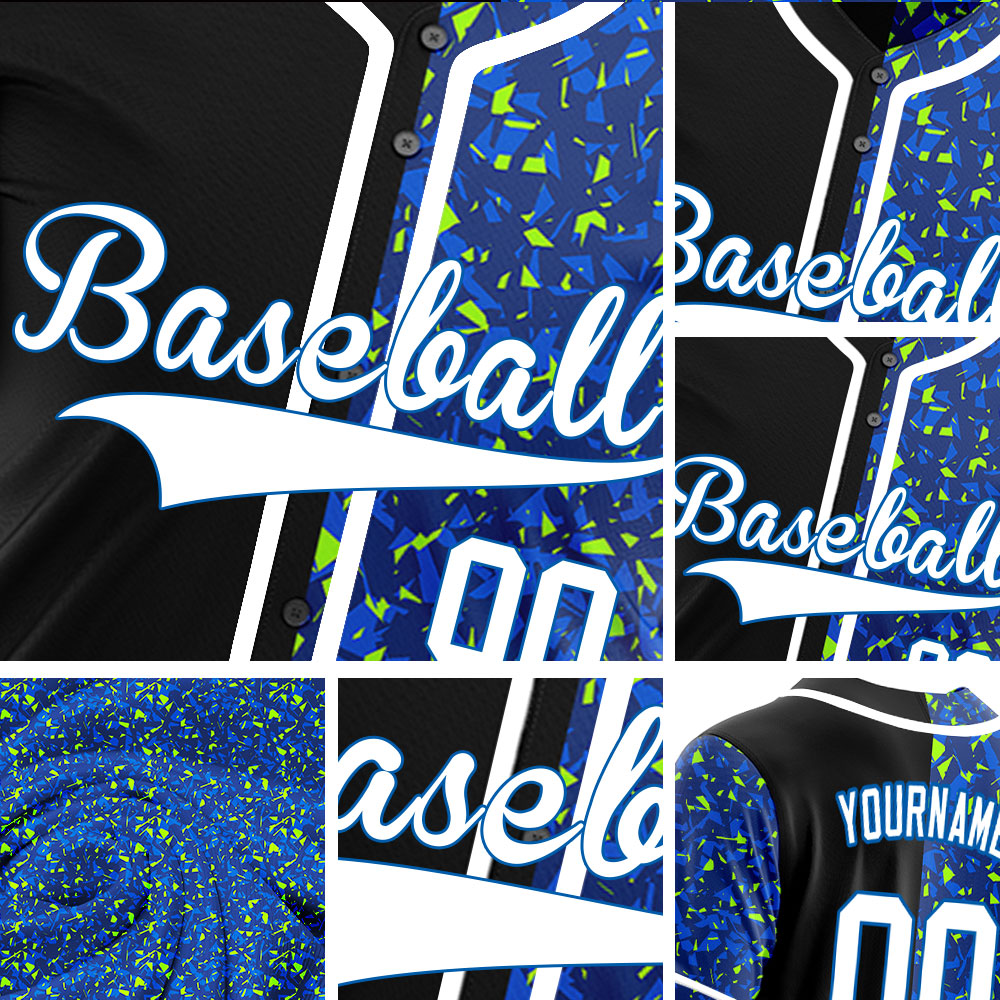 Custom Blue Gradient Lines Dark Blue Baseball Jersey