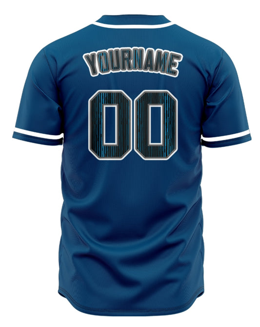 Custom Blue Gradient Vertical Lines Baseball Jersey