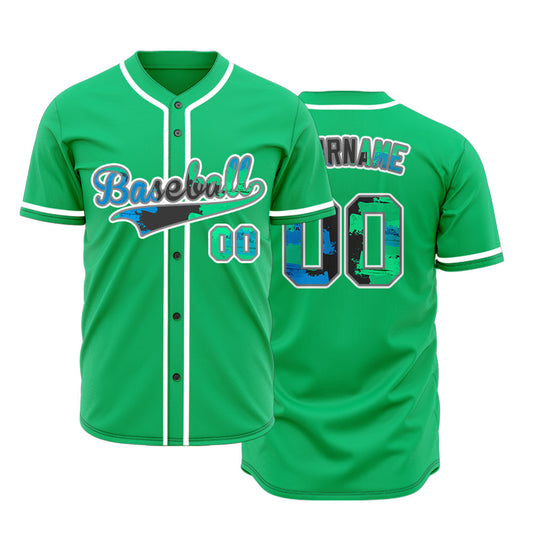 Custom Blue Intertwined Lines Baseball Jersey