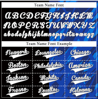 Custom Blue Leopard Yellow Baseball Jersey