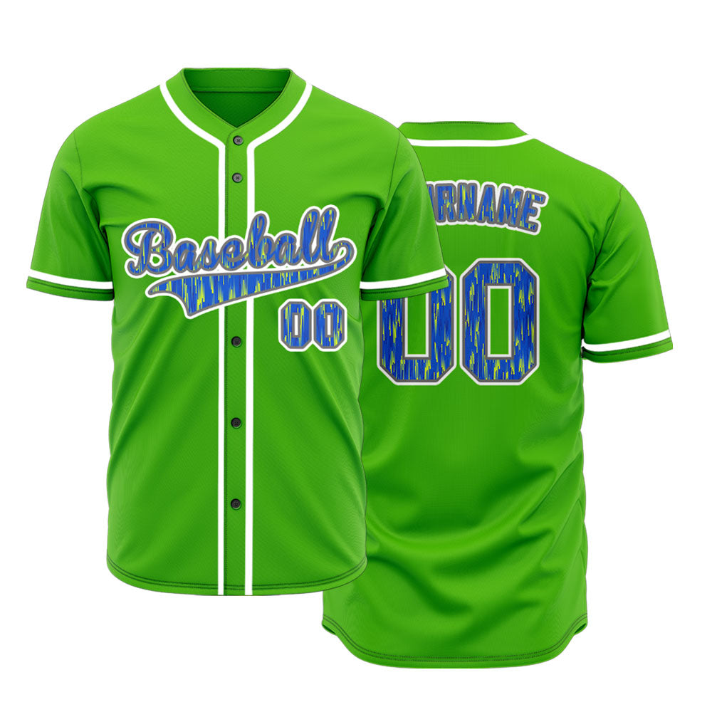 Custom Blue Orange Colorful Baseball Jersey
