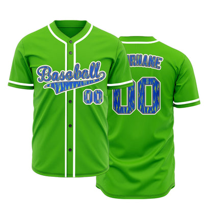 Custom Blue Orange Colorful Baseball Jersey