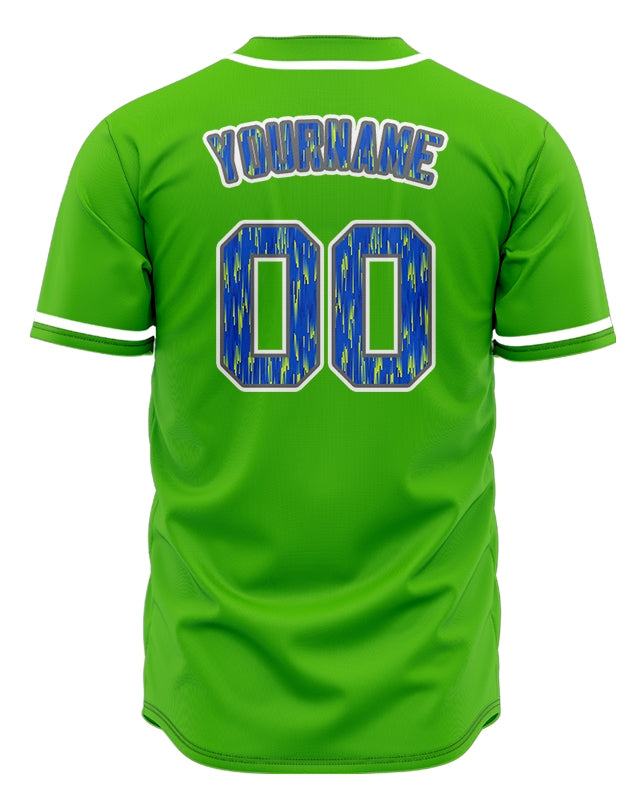 Custom Blue Orange Colorful Baseball Jersey