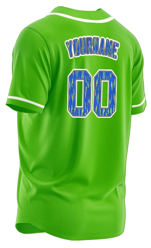 Custom Blue Orange Colorful Baseball Jersey