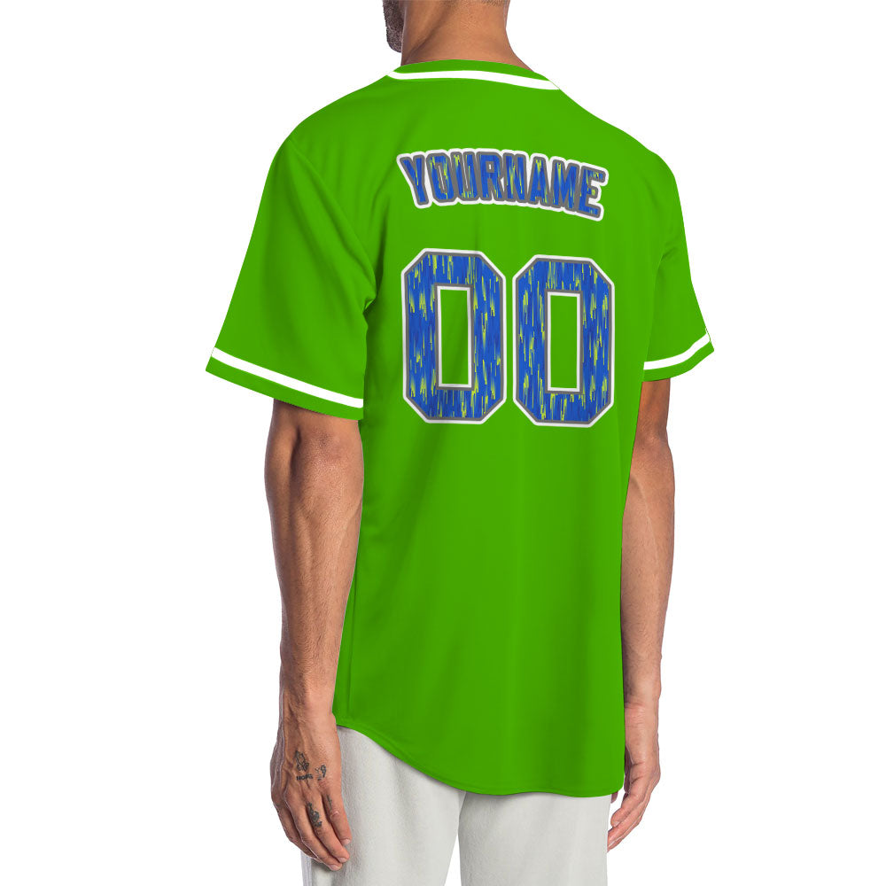 Custom Blue Orange Colorful Baseball Jersey