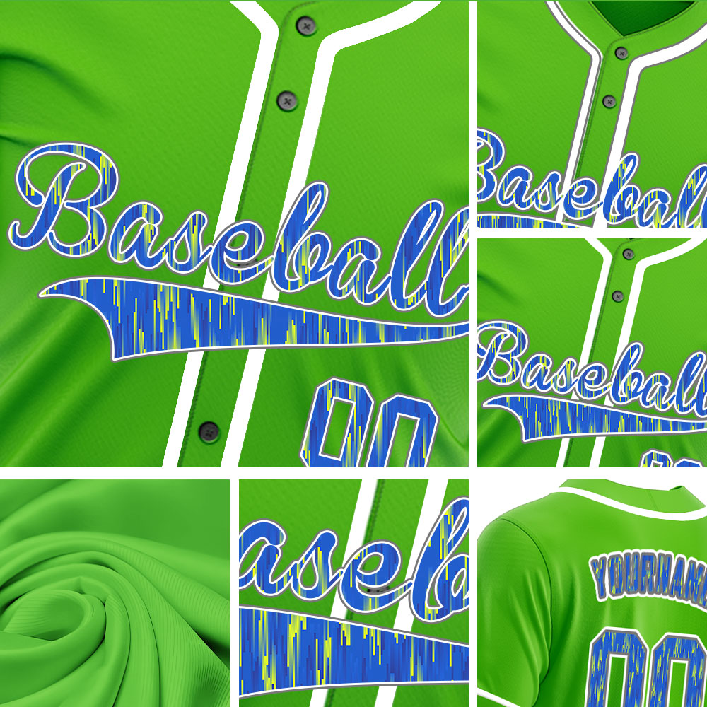 Custom Blue Orange Colorful Baseball Jersey