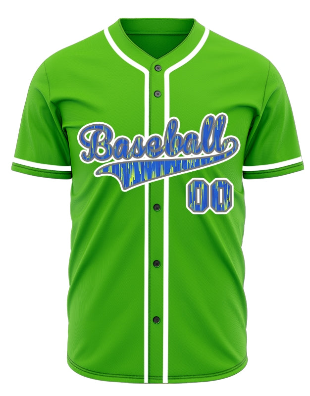 Custom Blue Orange Colorful Baseball Jersey